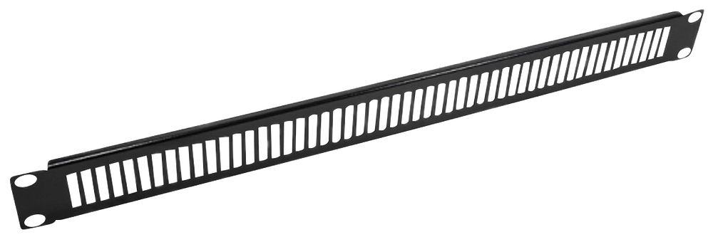 Blindplatte 19" VALUE, mit Belüftungsschlitzen 1HE St schwarz