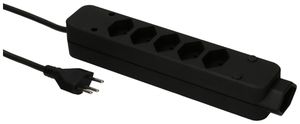 Steckdosenleiste MAX HAURI Swiss-Line 3m 5+1×T13 schwarz