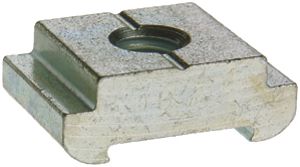 Nutenstein Woertz, Stahl verzinkt, M6, mit Feder und Schraube