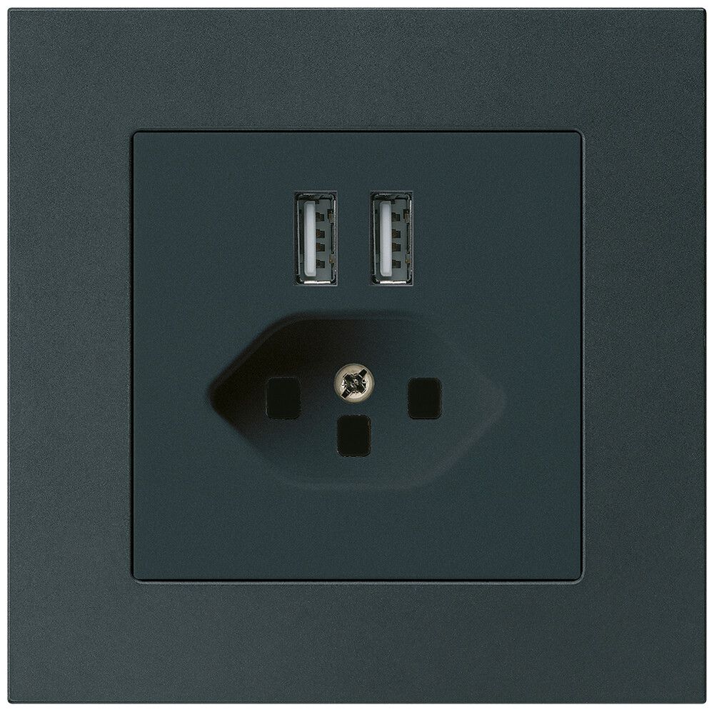 Presa INC 2×USB & T23 kallysto.pro 2400mA nero