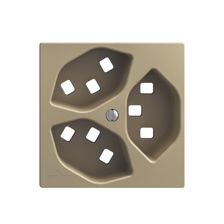 Kit montaggio Feller EDIZIOdue, per presa 3×T23 1×separato, sand