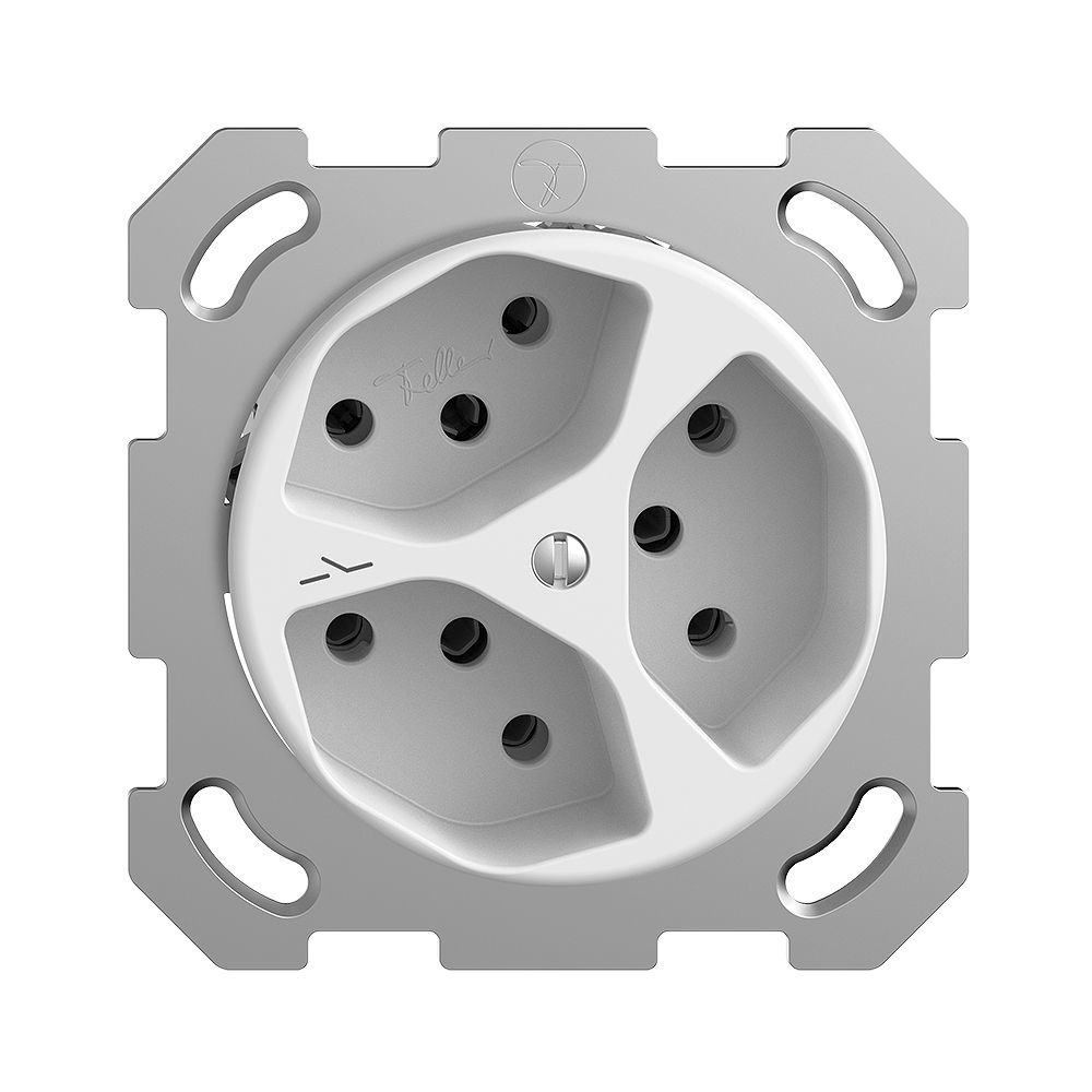 Presa INC STANDARDdue 3×T13 1×S bianco QM