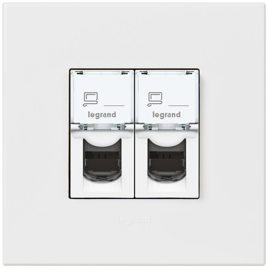 UP-Anschlussdose ATO UTP 2×RJ45 weiss Kat.5e Gr.I