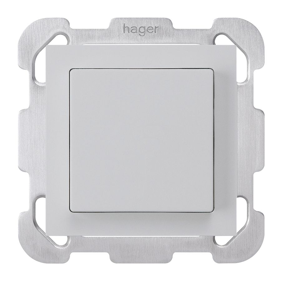 UP-Schalter kallysto 3/1L hellgrau mit Befestigungsplatte