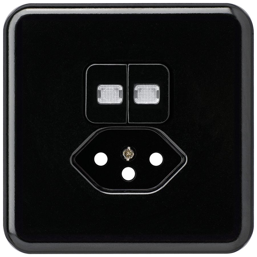 Kit frontale INC basico 86×86 nero 2 lenti per combinazione grd.I S1/T13 p.BOMI