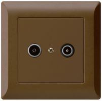 Presa di passaggio INC kallysto.line R/TV 14dB marrone