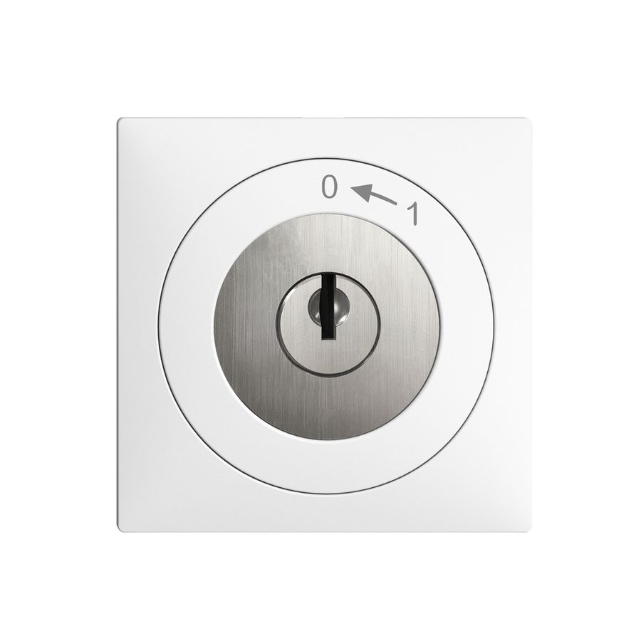 UP-Schwenktaster 0<-1/2P EDIZIOdue weiss mit Sicherheitsschloss