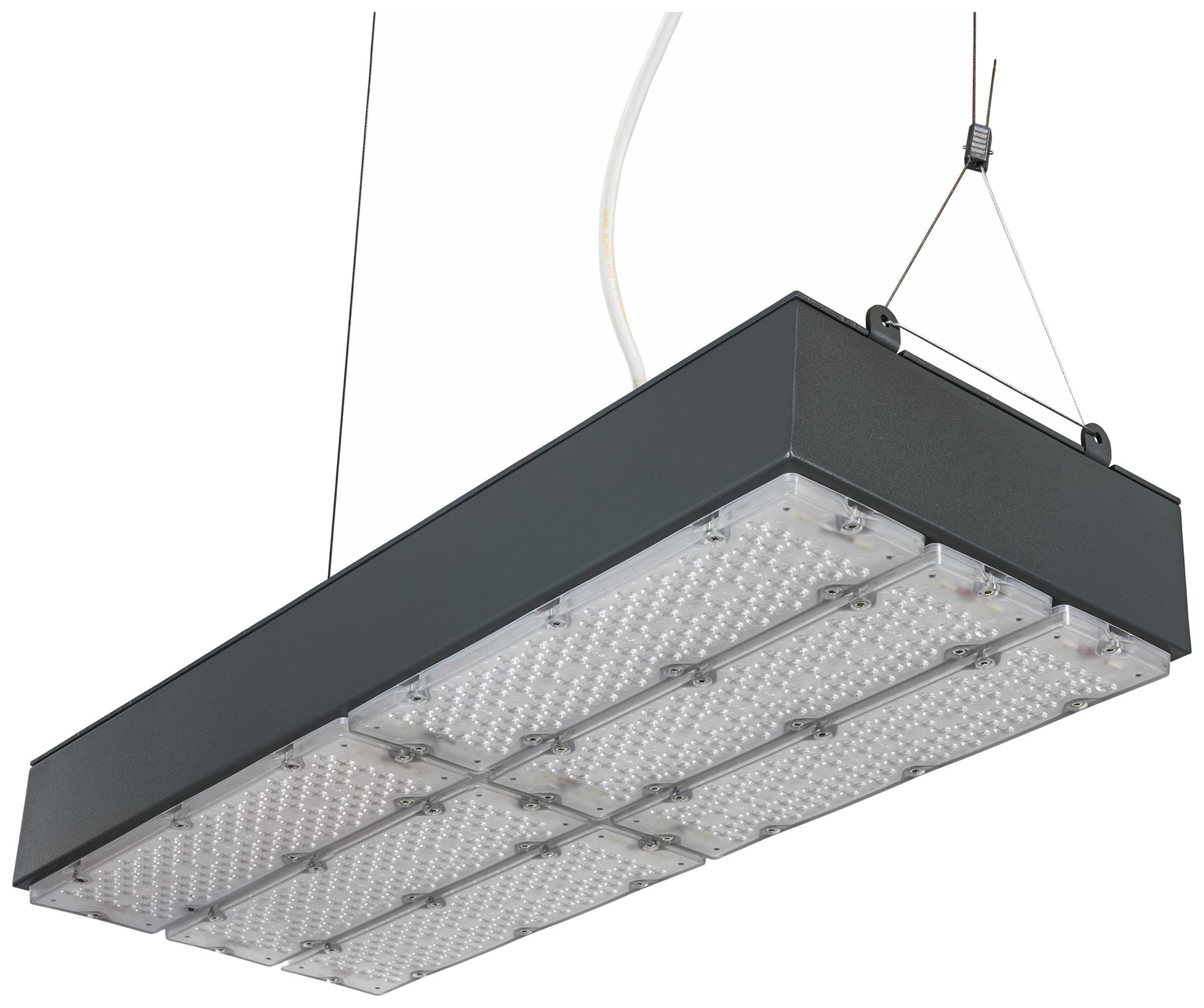 LED-Hallenstrahler Sylvania KubiXx AISLE 188W 32500lm 840 IP65 DALI 650×280