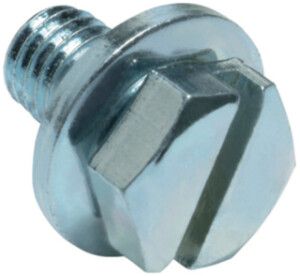 Schraube Hager FV+ 20mm M8 Stahl Sechskant mit Schraubschlitz m.Unterlegscheibe
