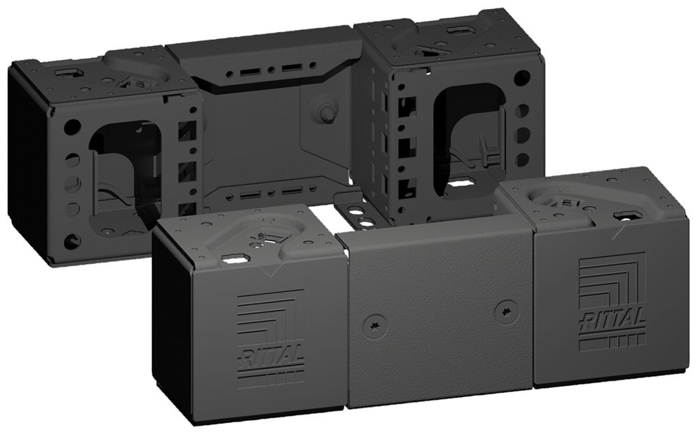 Cache-socle Rittal VX 8660.000 300×100mm face/revers noir acier 2pcs