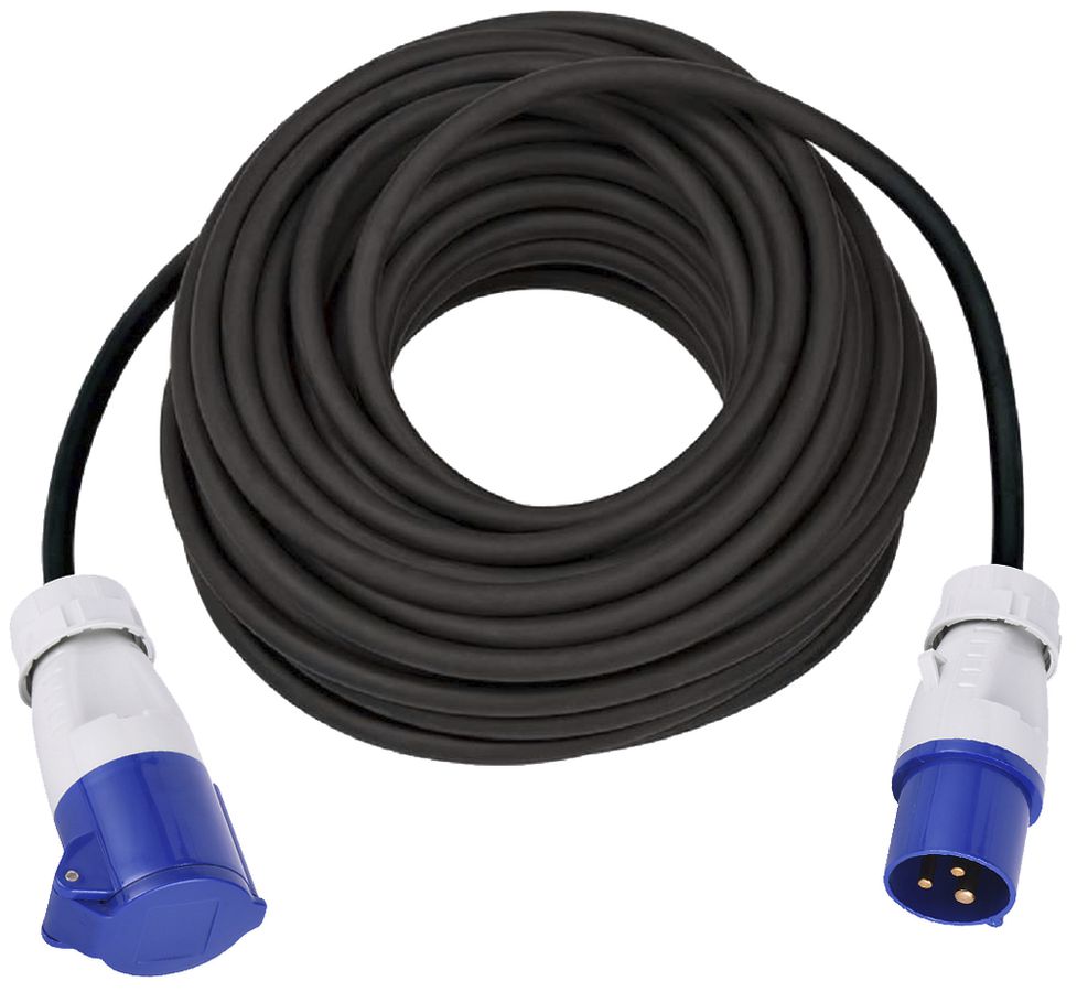 Verlängerung MH CEE 16A/CEE 16A blau 230V H07RN-F3G1.5mm² GDV 7.5m IP44 schwarz