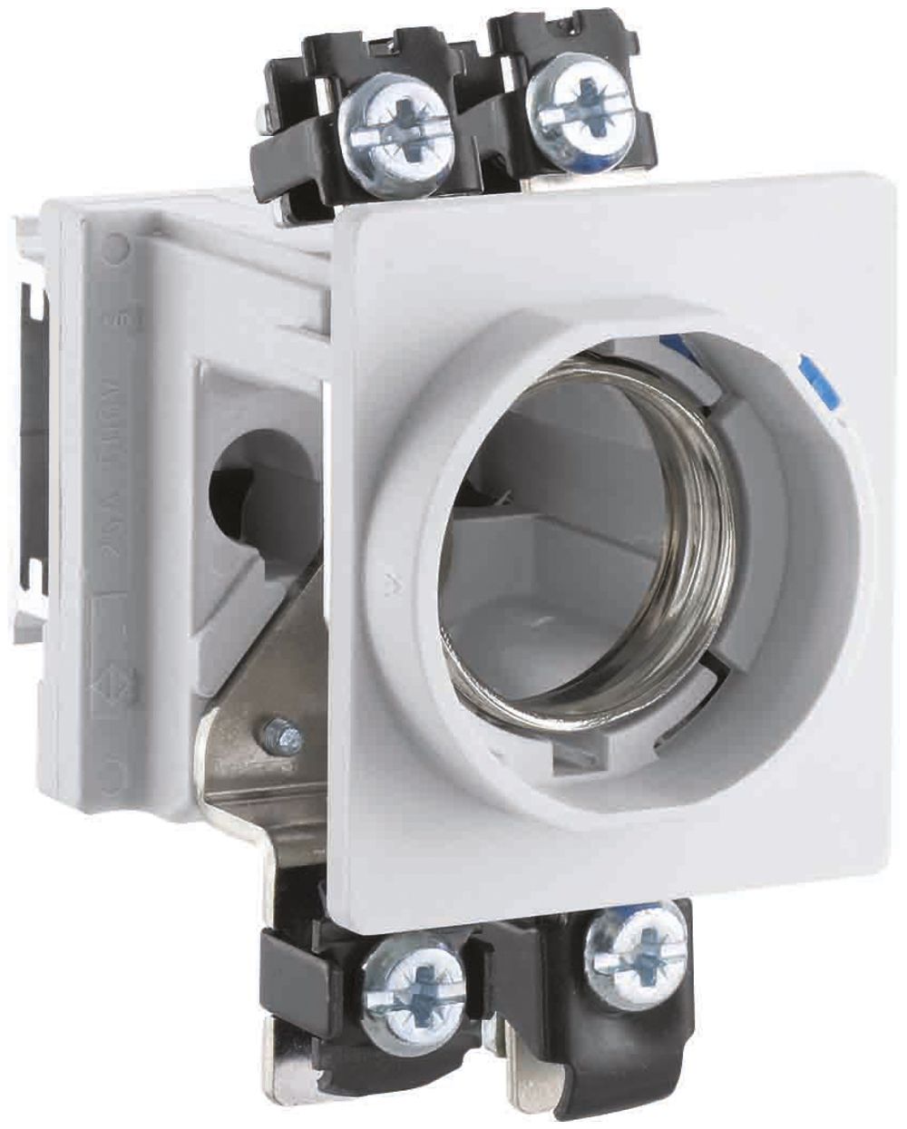 EB-Sicherungselement Hager DII 25A Frontabdeckung rund EB-T.51mm L oben/NT unten