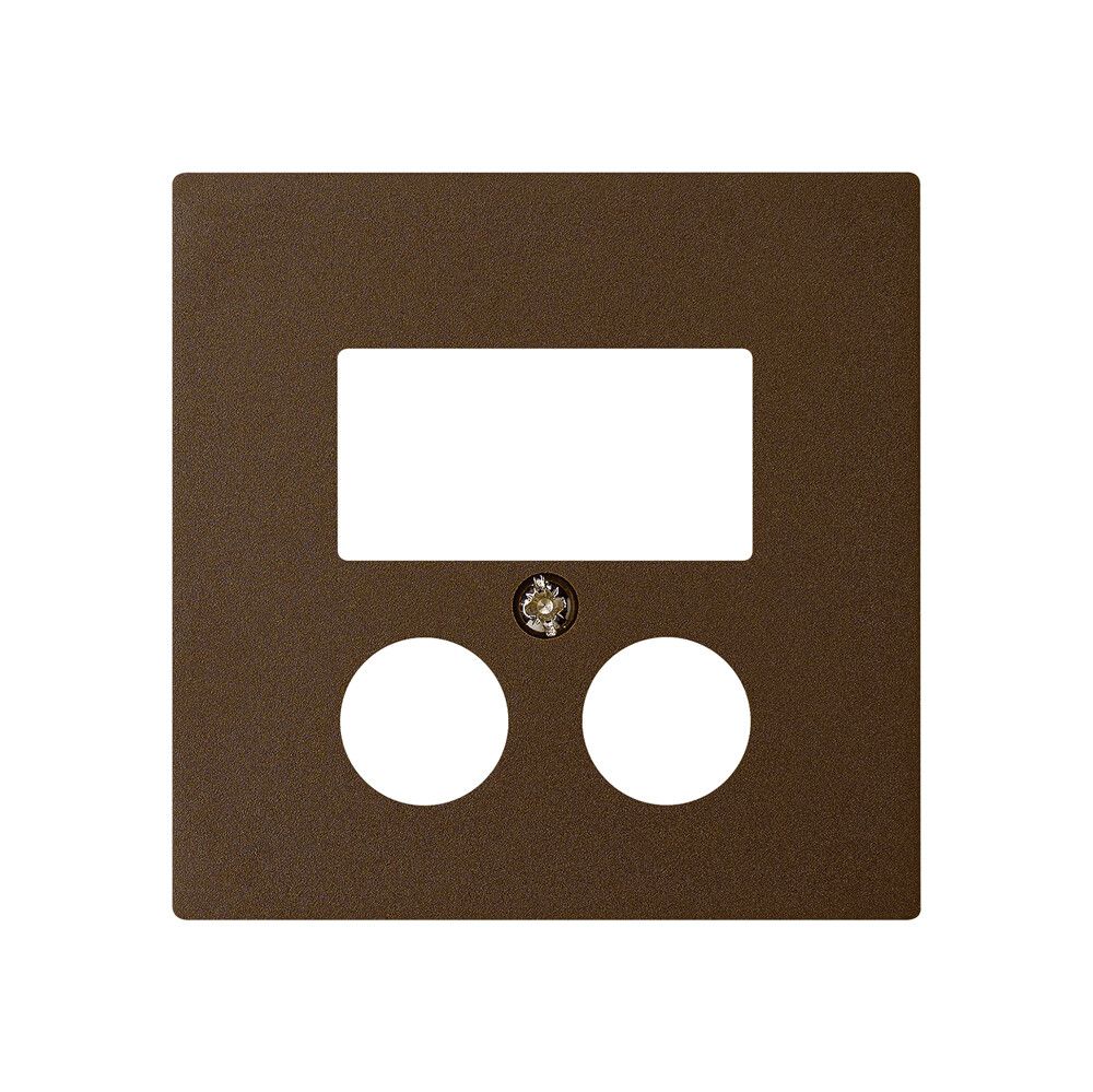 Placca frontale 2×coas+2×RJ45 kallysto HomeWay marrone