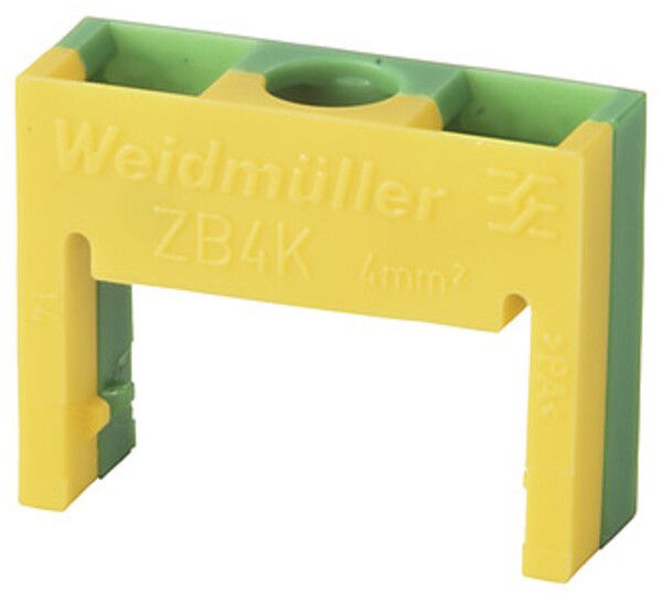 Morsetto per barra colletrice Weidmüller IK 4 GG ZB4 PA verde/giallo