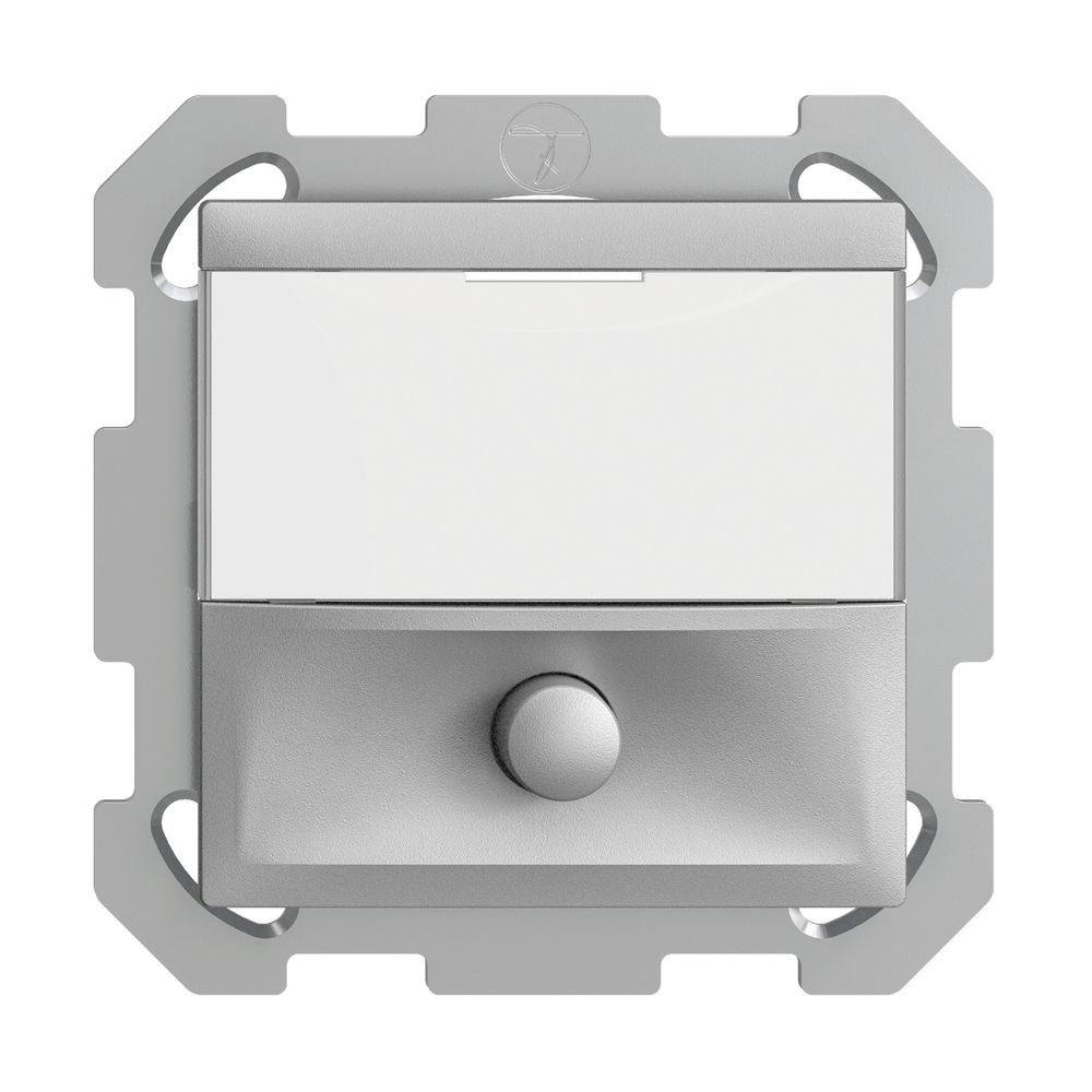 UP-Taster mit Namensschild EDIZIOdue silver