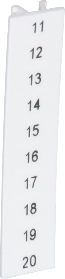 Ruban Zack ZB 11…20 blanc impression transversale à 10 étiquettes 5mm