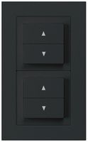 Combinaison ENC kallysto.pro grd.I-I verticale 2×interrupteur pour stores noir