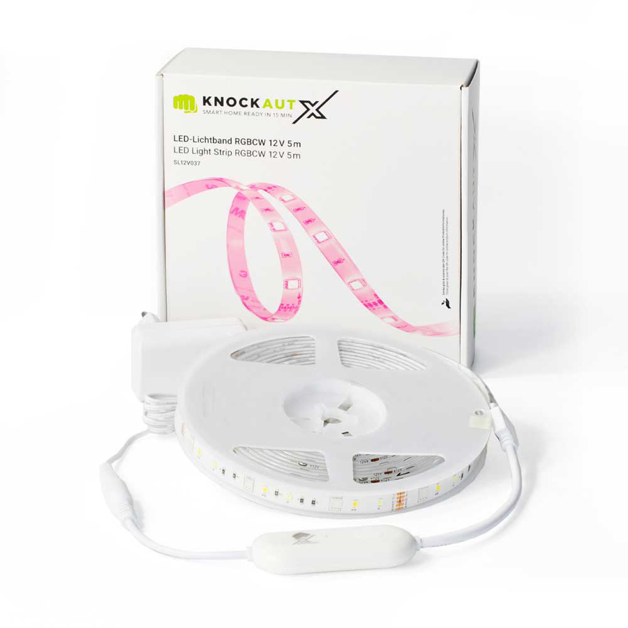 Smartes LED-Lichtband RGBCW 12V | 5m KnockautX, by BRELAG