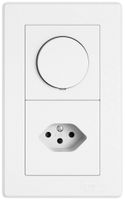 Combinaison ENC EDIZIO.liv SNAPFIX® 2×1 156×96mm variateur+1×T13 blanc