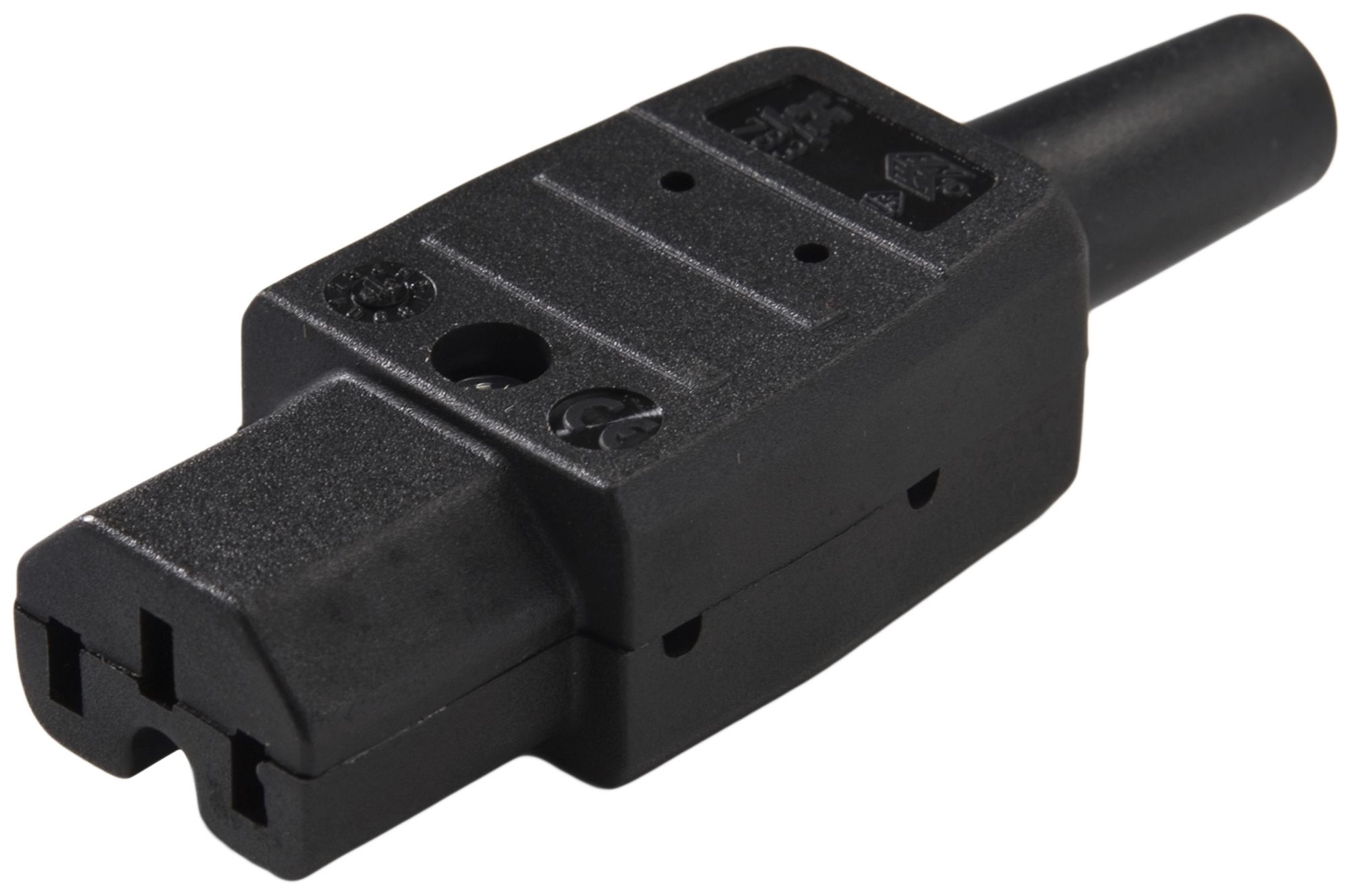 Apparatesteckdose Typ C15 ELBRO 10A 230VAC gerade max.120°C schwarz IP20