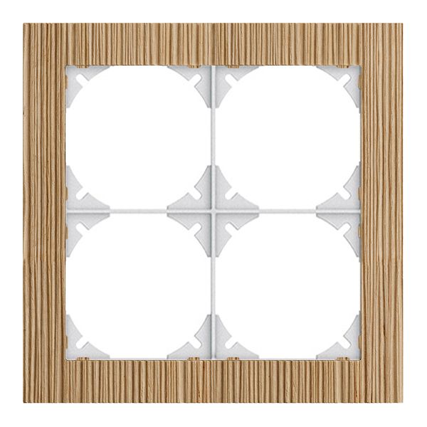 Abdeckrahmen EDIZIOdue prestige 2×2 eiche relief