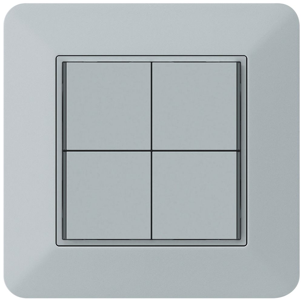 UP-Taster KNX KTR 4×Tasten 4×Betätigungspunkte LED grau