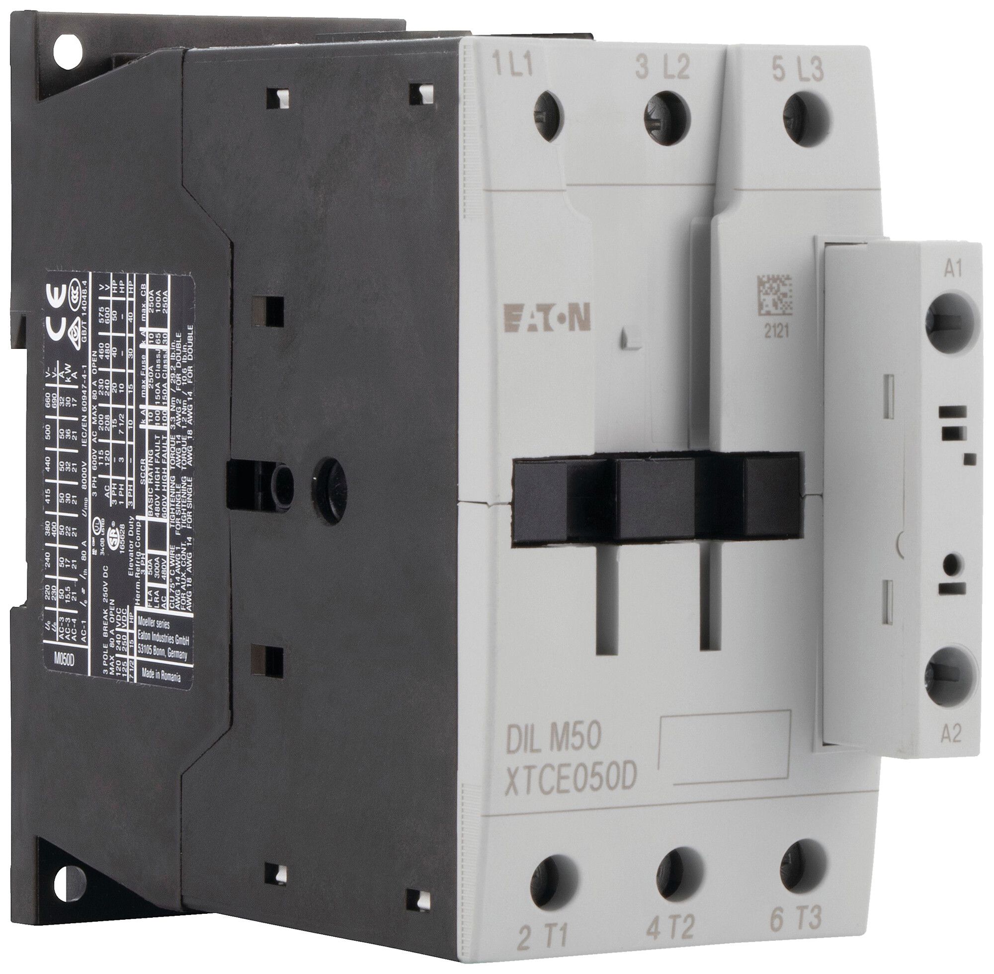 Leistungsschütz Eaton DILM50 220V AC 3NO 80A 50A 22kW 21A 10kW 230…690V