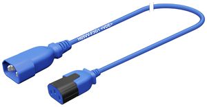 Câble d'appareil fiche C14 prise C13 3×1mm² 250VAC/10A bleu 3m