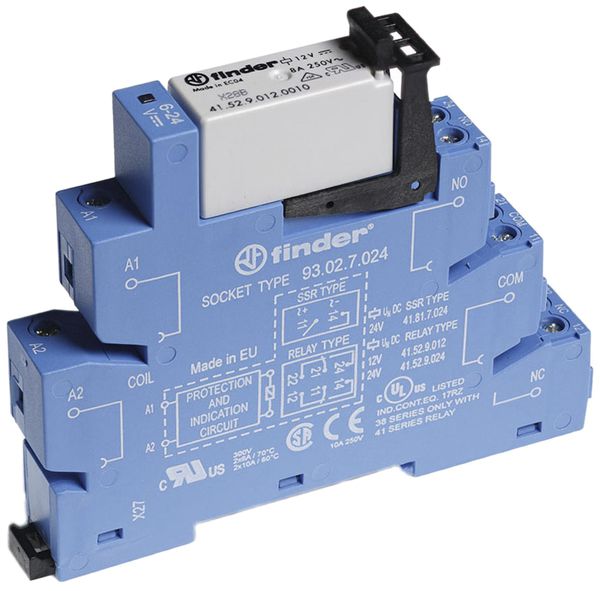 REG-Koppelrelais Finder 38, 2W 8A/48VUC AgNi Schraubanschlüsse