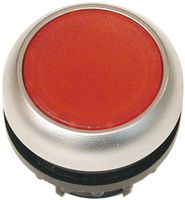 Leucht-Drucktaste ETN RMQ flach rot, rastend, Ring verchromt