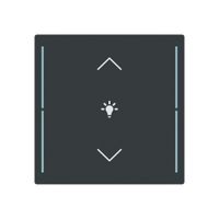 Tasterabdeckung ABB SIDUS touch 1-fach "Wippe-Dimmen" anthrazit
