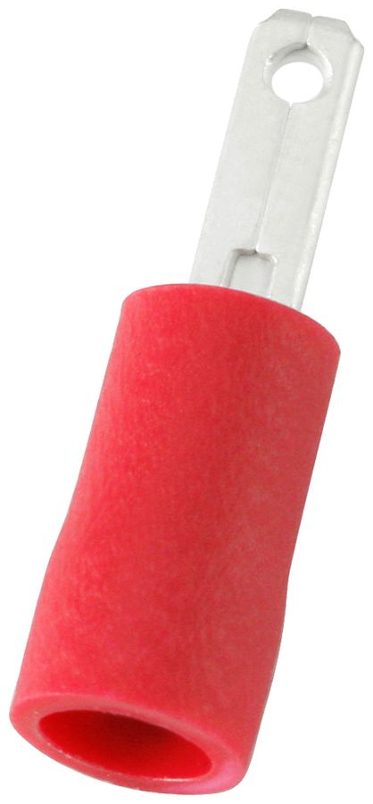 Capocorda a perno Ferratec parz.isolato PVC piatto 2.8×0.8mm 0.5…1mm² rosso