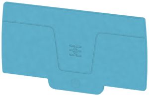 Plaque de fermeture Weidmüller série A AEP 2C 1.5 78.83×2.1mm, bleu