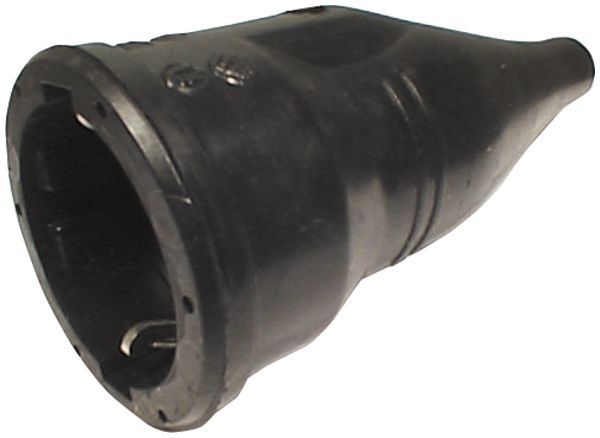 Gummikupplung Schuko , schwarz