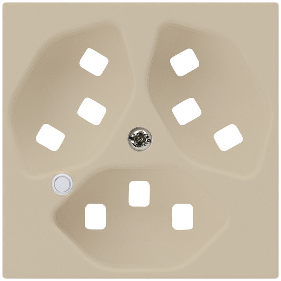 Piastra frontale per presa Hager kallysto 3×T23 illuminato H beige