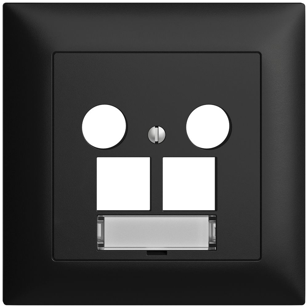 UP-Abdeckset Edue FMI, f.EASYNET-Multimediadose 5…2000MHz, f.2×RJ45 S-One, sz