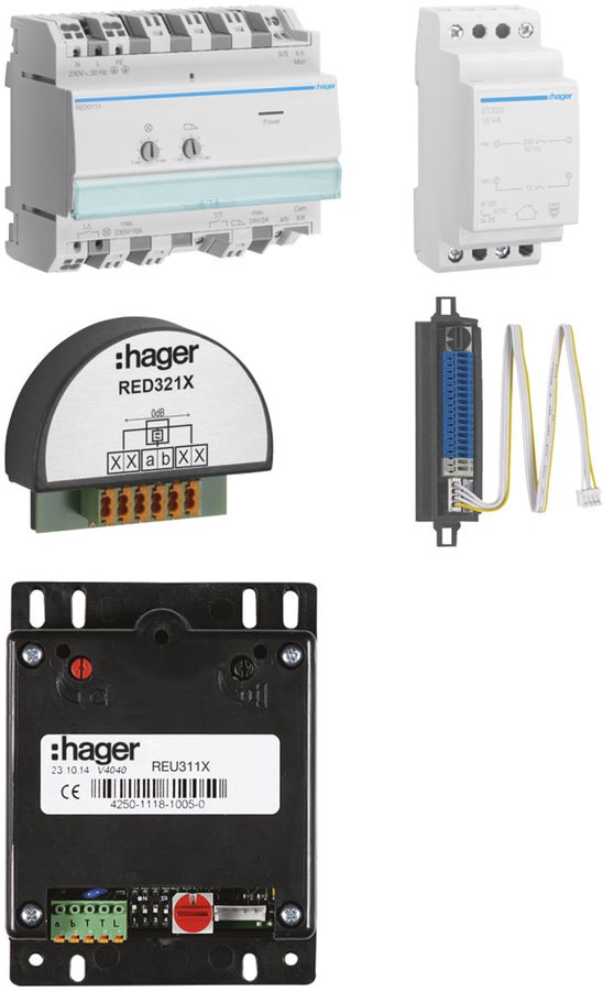 Audio-Kit Hager Basic REK009X 2-Draht, für Türsprechanlage