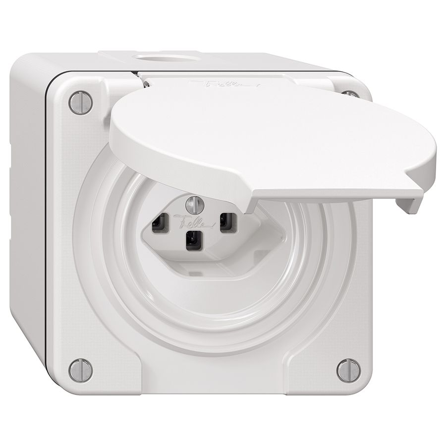 NAP-Steckdose NEVO, 1×T23, IP21, weiss