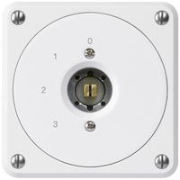 UP-Steckschlüsselschalter robusto ohne Klappdeckel 5/1P weiss Kombi Vierkant