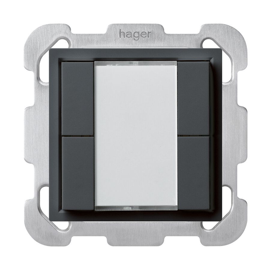 Poussoir universel ENC 4×KLA B avec LED anthracite