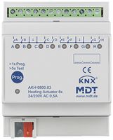Actionneur de chauffage KNX AMD MDT AKH-0800.03 8-can 0.5A 24…230V 4UM