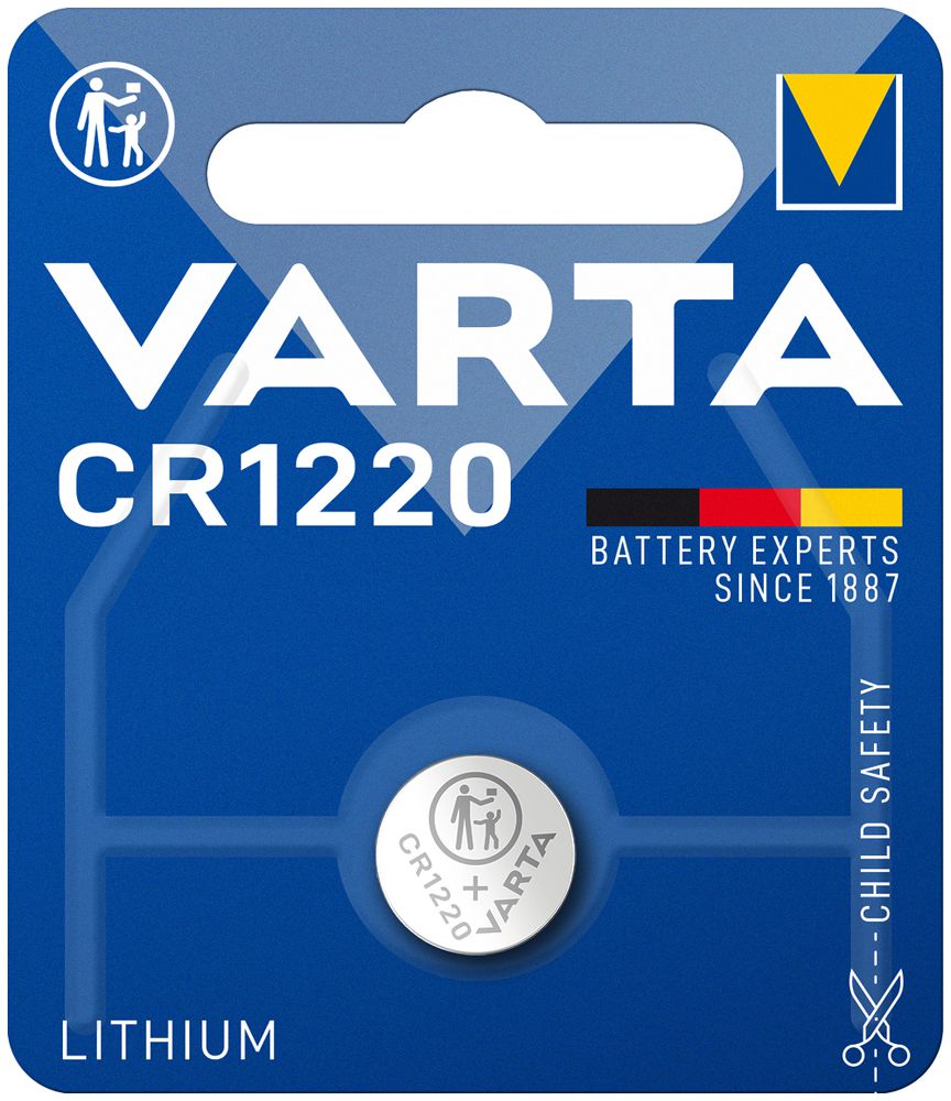 Pila bottone litio VARTA Electronics CR1220 3V blister a 1 pezzo