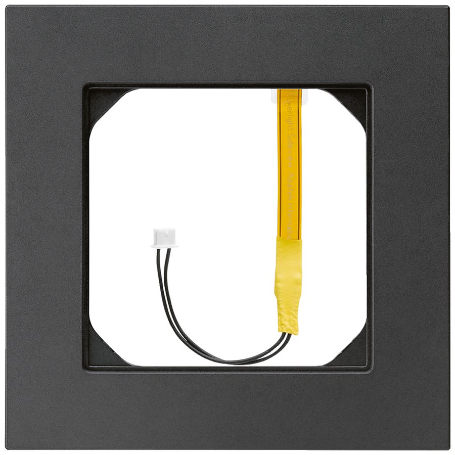 Cadre de recouvrement kallysto.pro 1×1 noir pour éclairage rouge