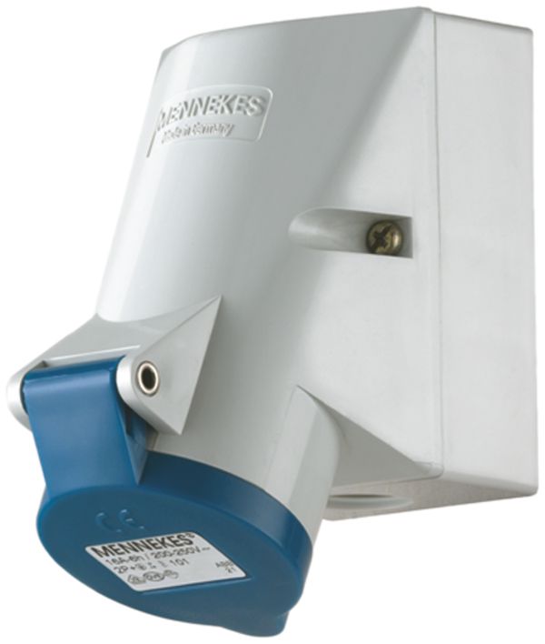 AP-Steckdose CEE Mennekes 2LPE 16A blau