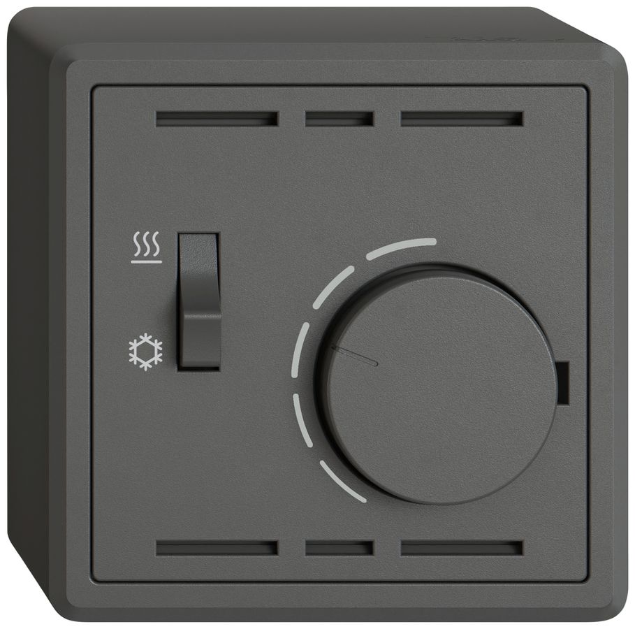 Termostato ambiente AP EDIZIO.liv SNAPFIX® inter.risca./refrig.230VAC 50Hz grs