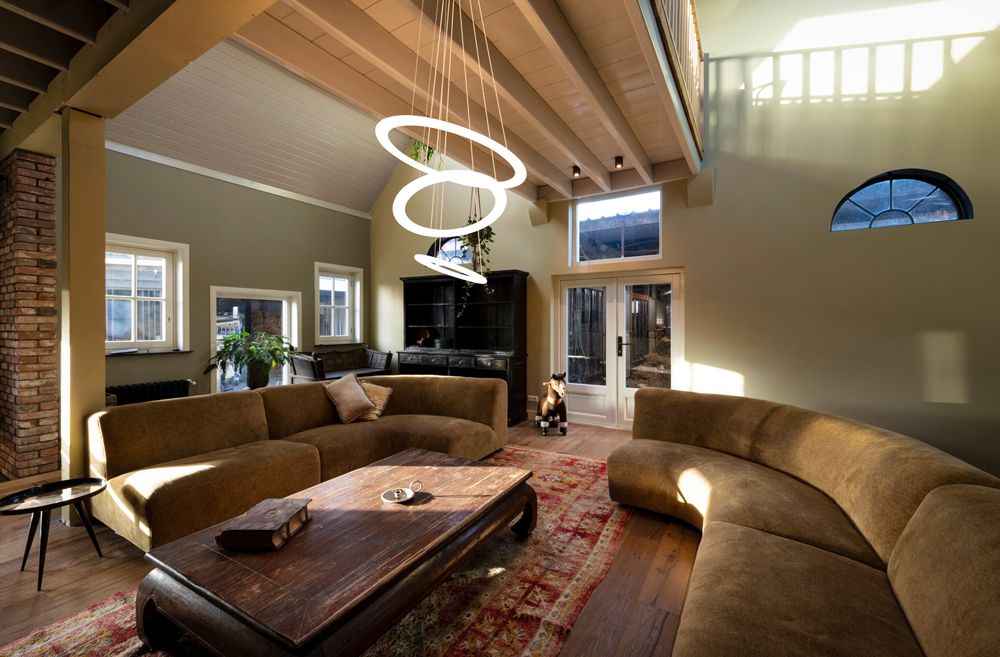 LED-Pendelleucht.SLV ONE FLAT triple 58W 3500lm 927/930 DALI direkt Ø800 Messing