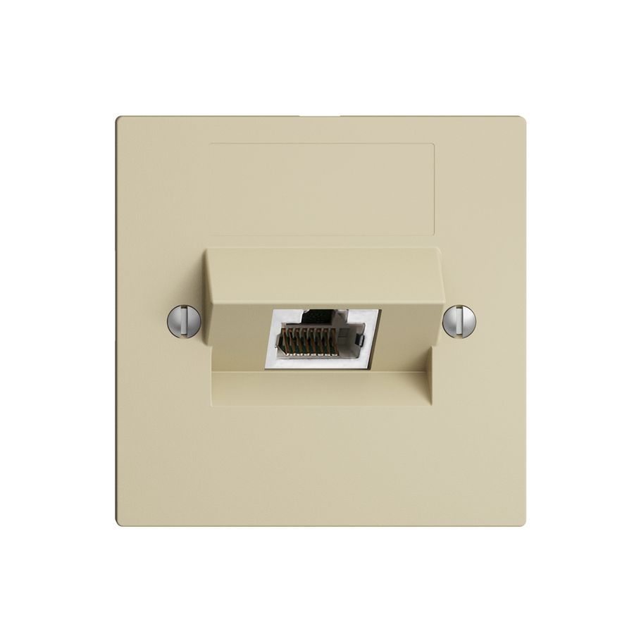 UP-Dose 1×RJ45/s 4P ITplus EDIZIOdue vanille