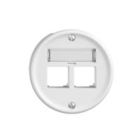 Kit di montaggio S-One STANDARDdue Q per 2×RJ45 diritto, bianco