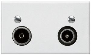 EB-Antennendose FLF R-TV 19dB Durchgangsdose weiss