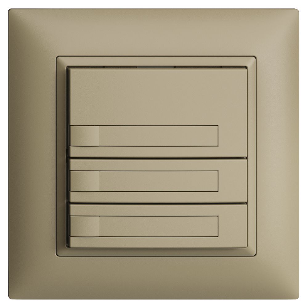 UP-KNX-Taster RGB EDUE FMI, 250mW, o.LED, m.Papier, 3×Taste, 1×Tastenb., sa